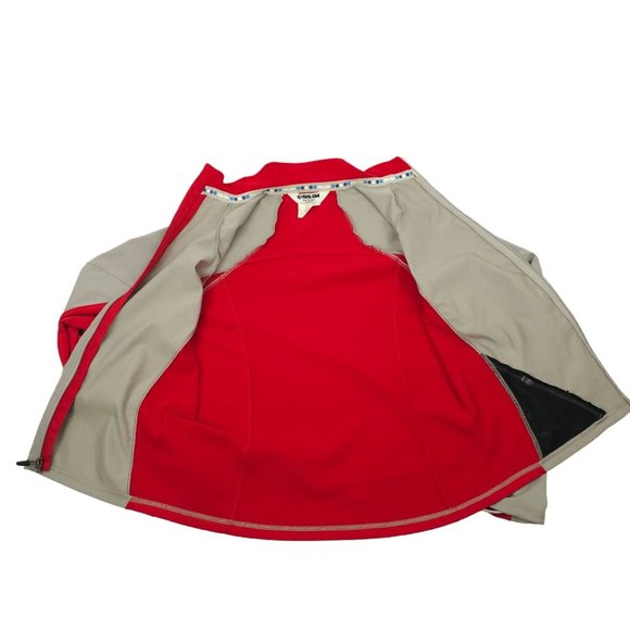 Pearl Izumi Full Zip Cycling Jacket Womens Size M Thumb Loop Sleeves Gray Red - Picture 7 of 16